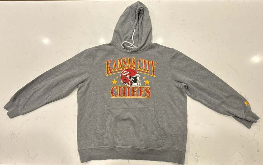 Starter Kansas City Chiefs Hoodie Size XXL Gray Pullover